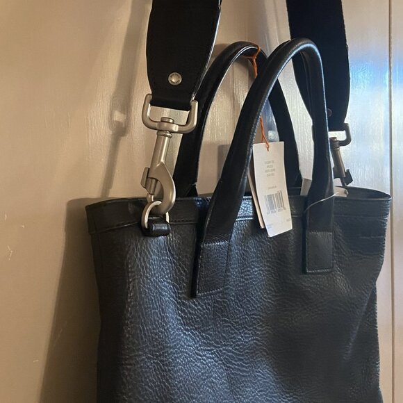 Jack Spade Black Full Grain Leather Tote/Laptop Bag - Picture 2 of 7